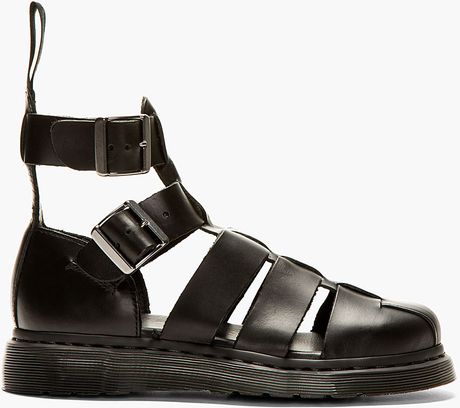 black gladiator sandals dr martens