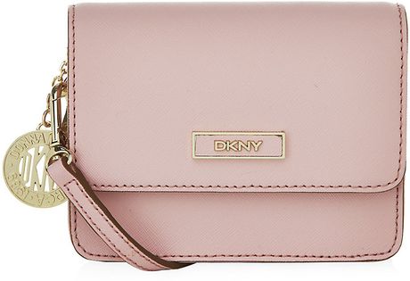 Dkny Saffiano Mini Cross Body Bag in Pink (Light Pink) | Lyst