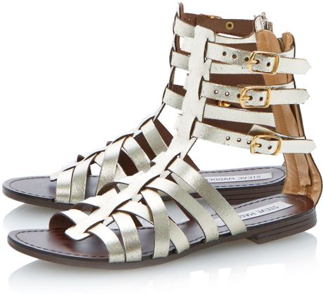 madden plato gladiator ankle sandals steve gold