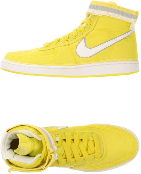 high top yellow sneakers