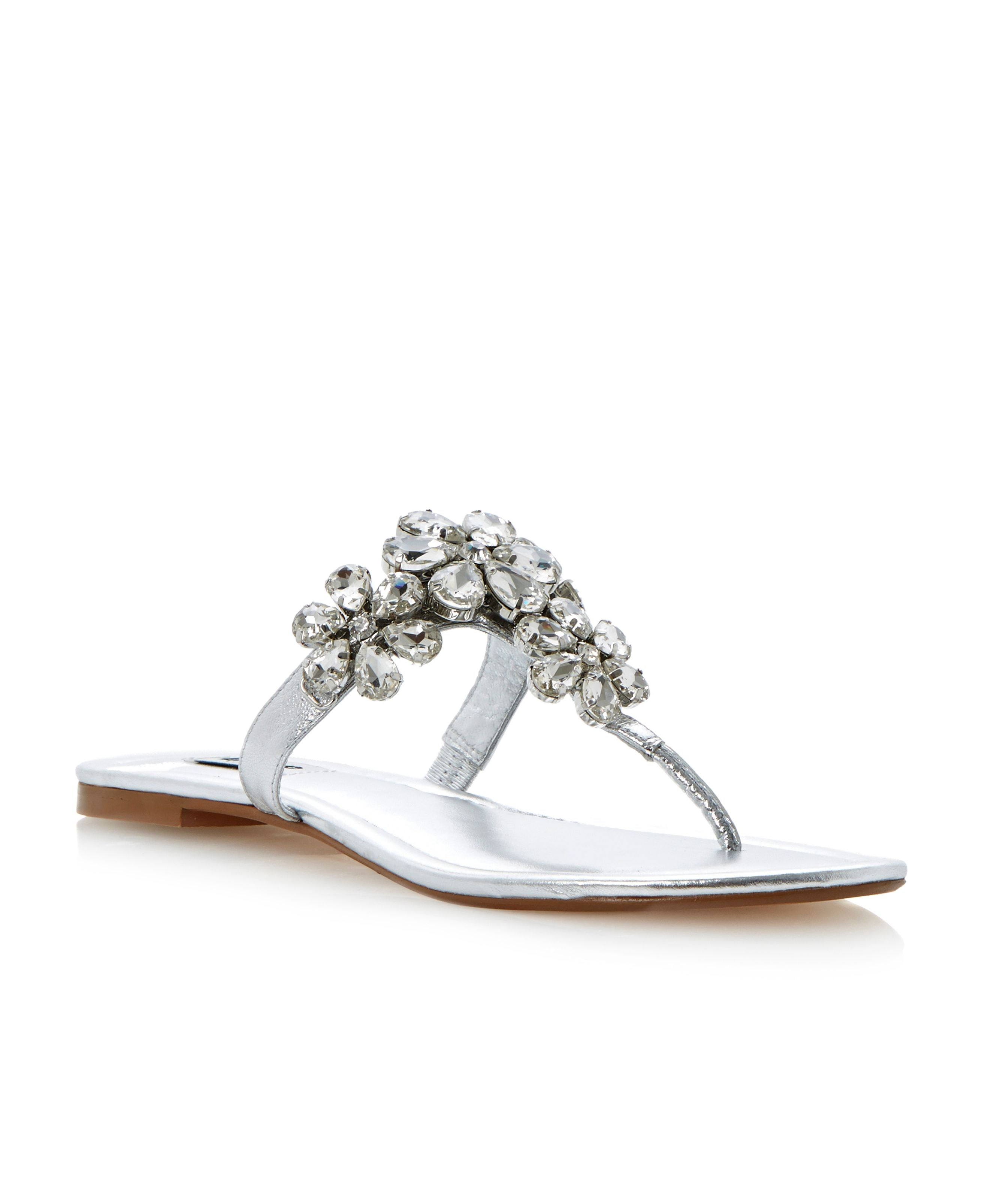 flower shoes silver dune leather jewelled flower sandals in silver lyst flower shoes silver dune leather jewelled flower sandals in silver lyst