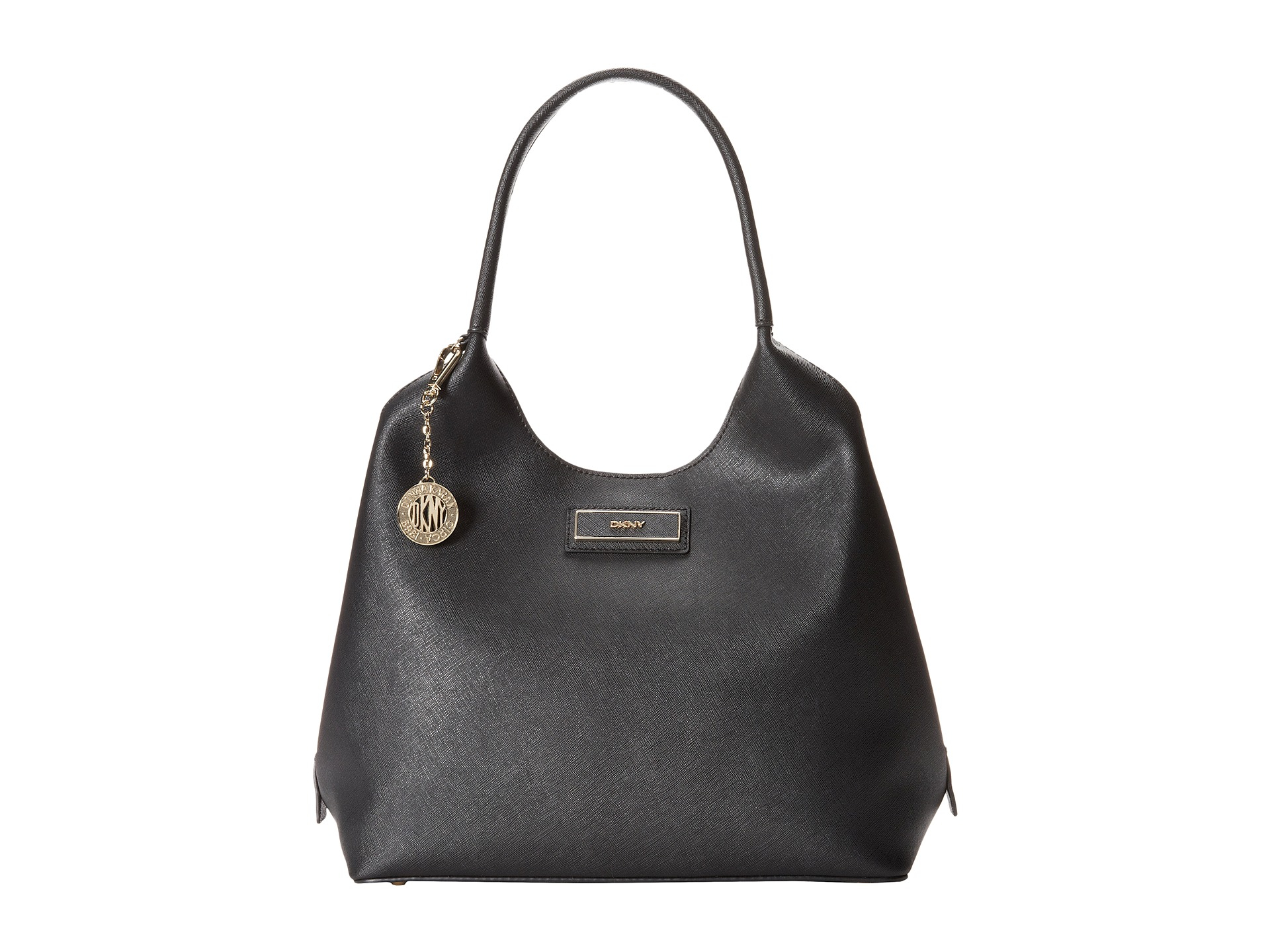 Dkny Bryant Park Saffiano Leather Ew Zip Tote in Black Lyst