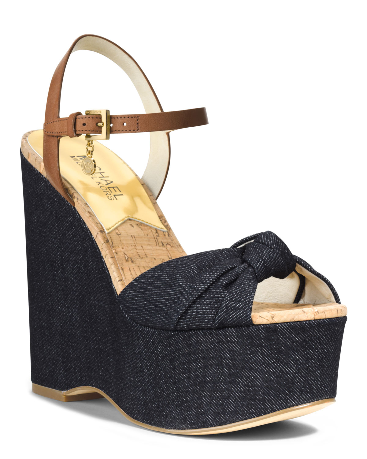 denim platform wedges