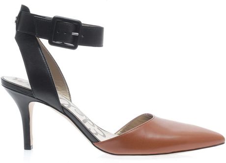 Sam Edelman Okala Two-Tone Leather Pumps in Brown | Lyst