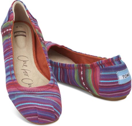 multicolor ballet flats