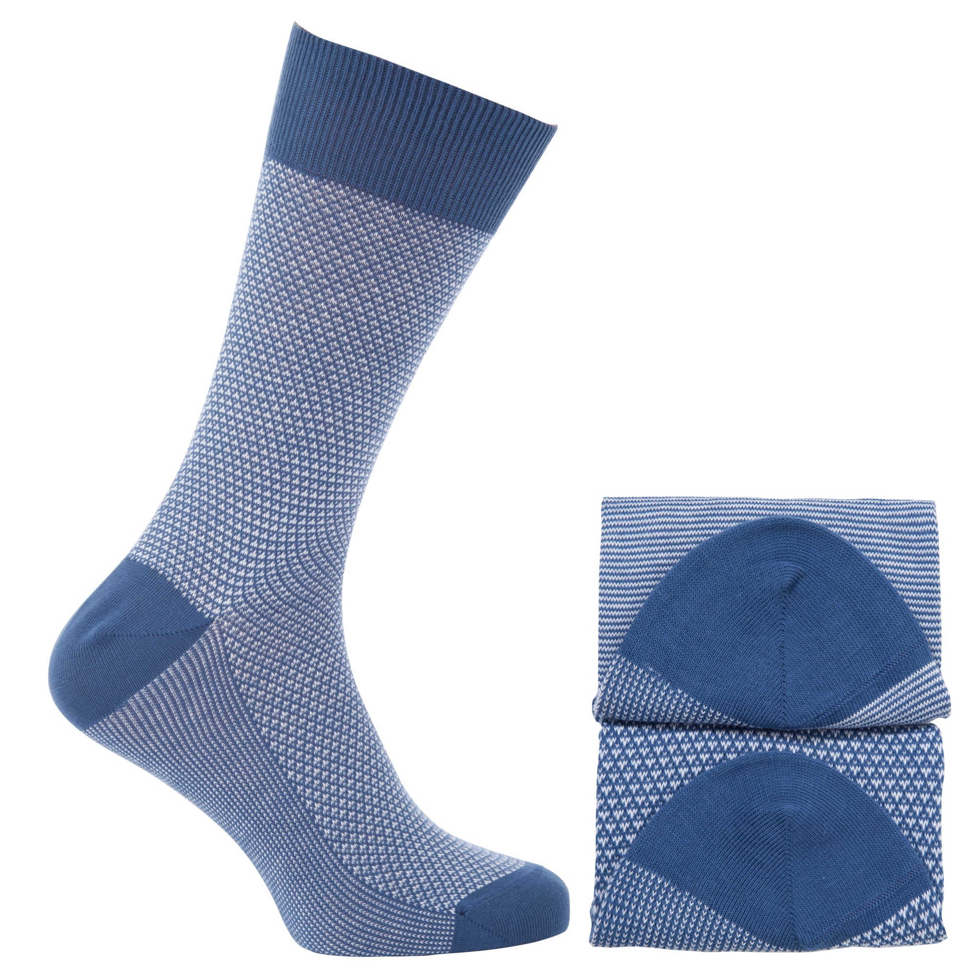 John Lewis Birdseye Egyptian Cotton Socks in Blue for Men (Pack of 2) Lyst
