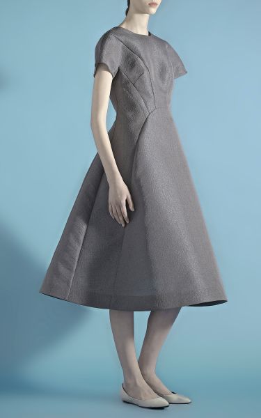 Vika Gazinskaya Bell Shaped Fitted Dress in Gray (Dark Purple) | Lyst