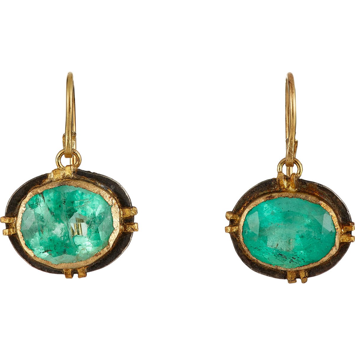 Kenneth jay lane emerald drop earrings Kenneth jay lane emerald drop