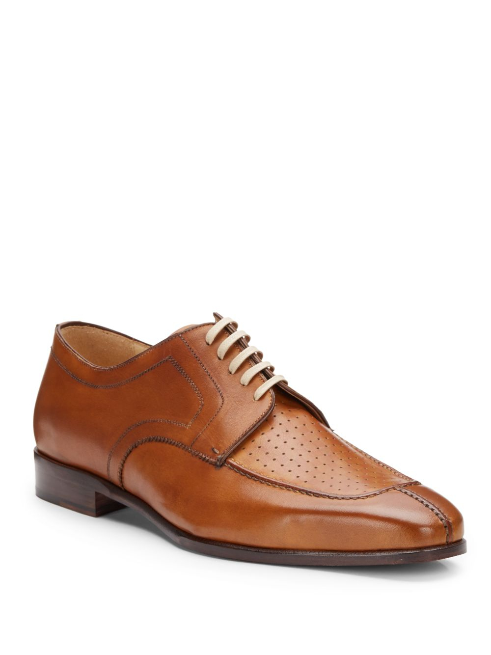 Saks Fifth Avenue Black Label Leather Algonquin Split-Toe Shoes in Brown for Men | Lyst