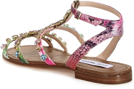 Steve Madden Bjewled Flat Embellished Sandals in Multicolor (multi ...