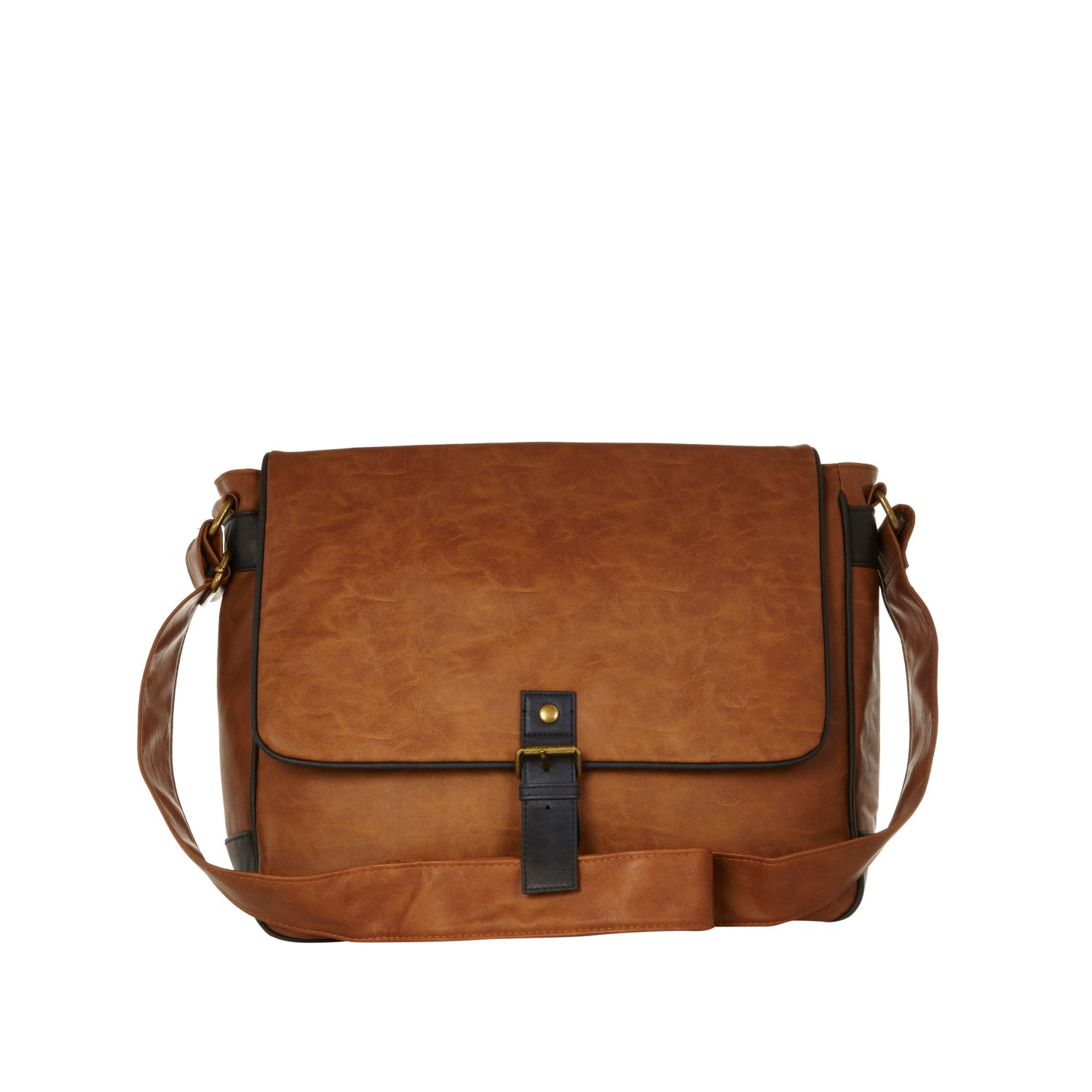 River Island Tan Flap Over Messenger Bag in Brown for Men (tan) Lyst