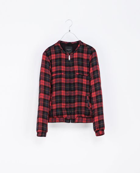 zara checkered shacket
