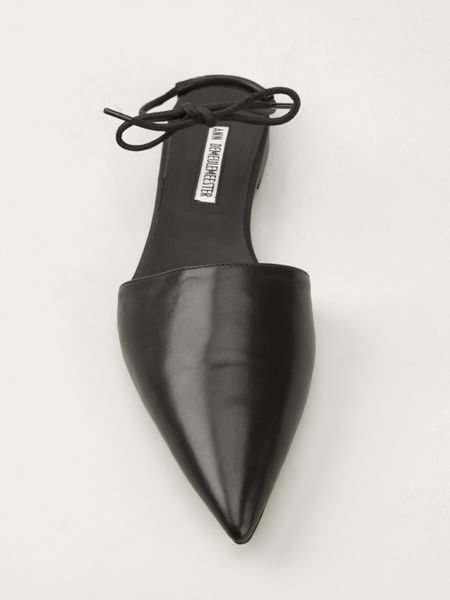 black pointed toe flats size 11