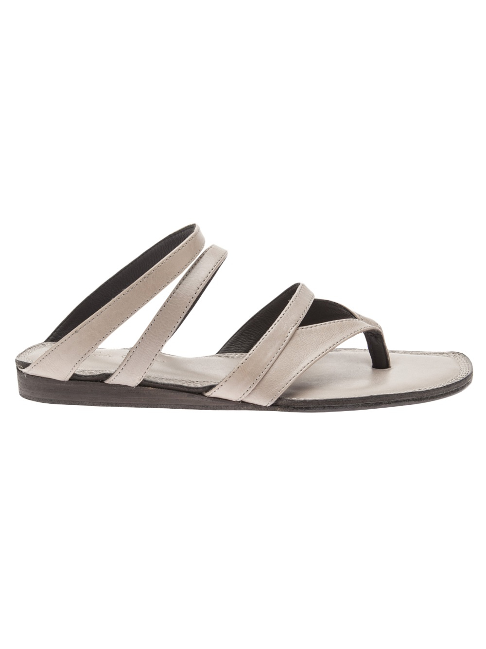 dark grey flat sandals