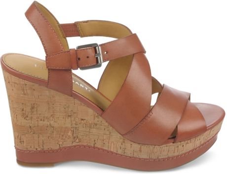 Franco Sarto Xenon Wedge Sandal in Brown (end of color list terracota) | Lyst | Shoes, Nordstrom 