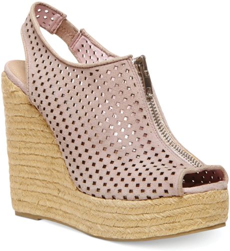 Steve Madden Olivvia Platform Wedge Sandals in Pink | Lyst