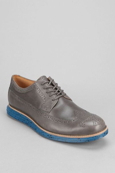 gray wingtip shoes