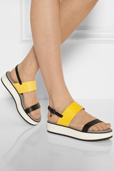 karl lagerfeld yellow sandals