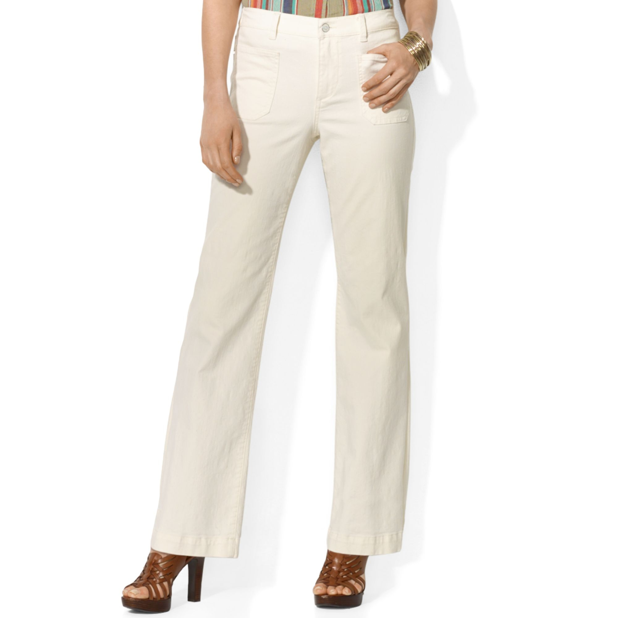 Lauren By Ralph Lauren Lauren Jeans Co Bootcut Jeans Natural Wash in