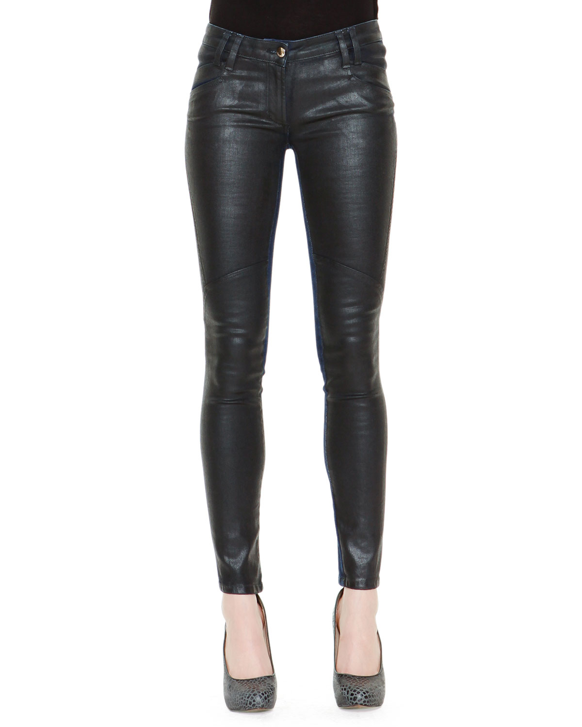 Just Cavalli WaxedFront Denim Jeans in Multicolor (denim) Lyst