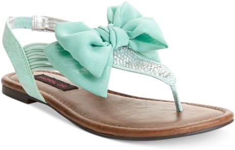 Material Girl Skylar Flat Sandals in Green (Mint) | Lyst