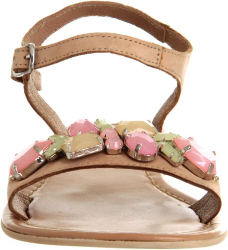 Office Hazey Jewelled Two Part Sandal in Brown (pink) | Lyst