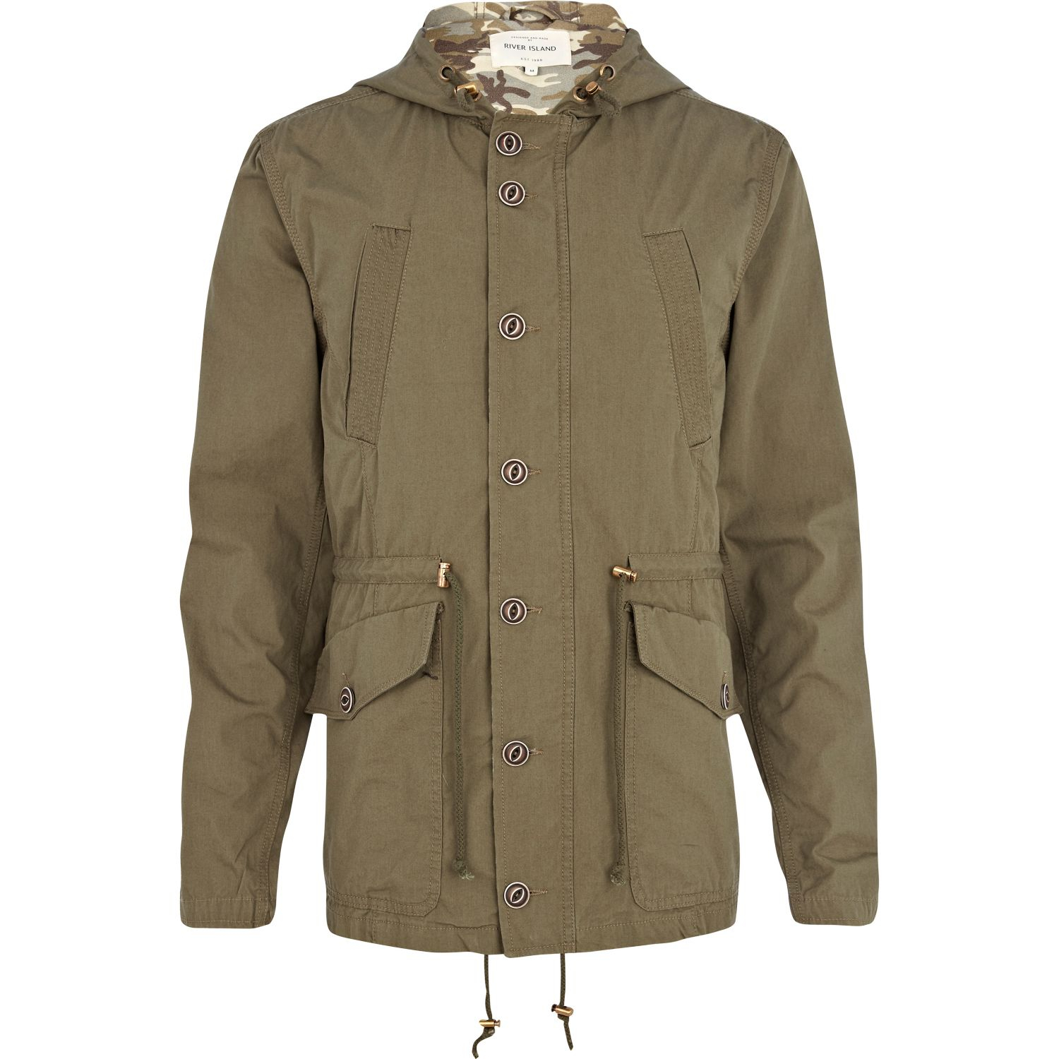 Khaki green parka jacket Criminal Damage parka jacket in khaki with borg hood. £ Criminal Damage parka jacket in black with faux fur hood. £ New Look puffer jacket in green check. £ Bellfield Plus parka with faux fur hood in black. £ Burton Menswear puffer parka In black. £