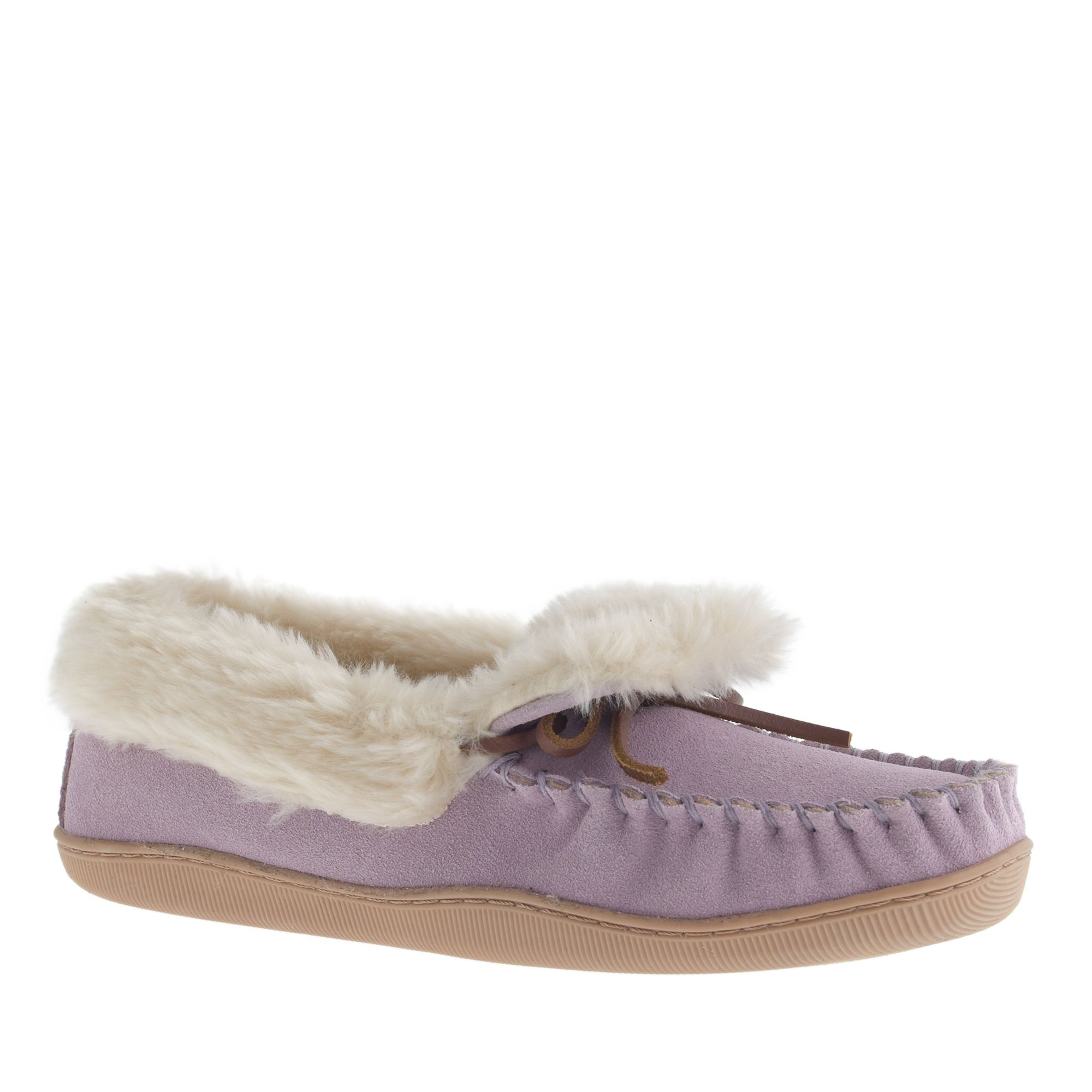 J.crew Women'S Lodge Moccasins in Purple (dried lavender) Lyst