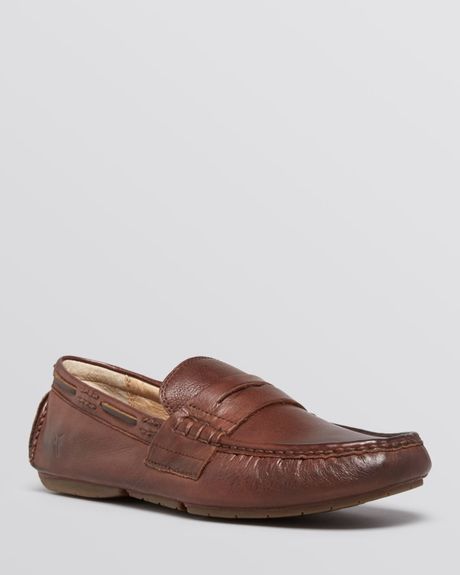 frye s loafers frye west leather driving loafers in brown for frye s loafers frye west leather driving loafers in brown for