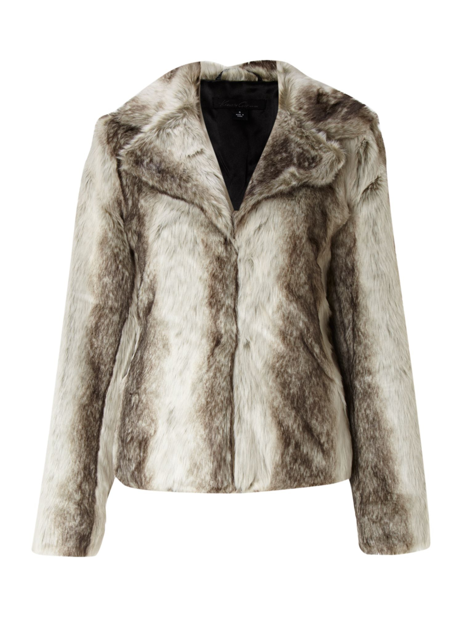 Cole Faux Fur Collar Jacket in Gray (Neutral) Lyst