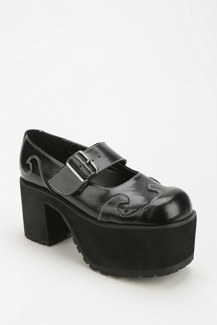 Urban Outfitters Tuk Swirl Platform Mary Jane in Black | Lyst
