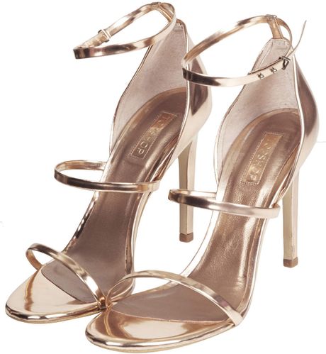 topshop gold flat sandals