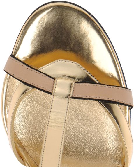 Casadei Sandals in Gold | Lyst