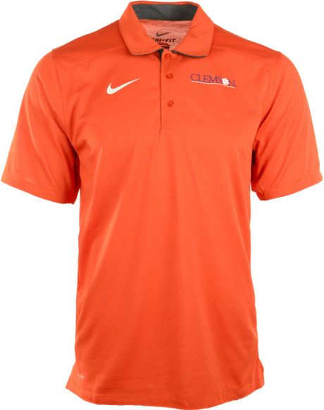 Nike Mens Shortsleeve Clemson Tigers Gametime Polo in Orange for Men | Lyst