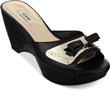 guess platform rea sandals slide