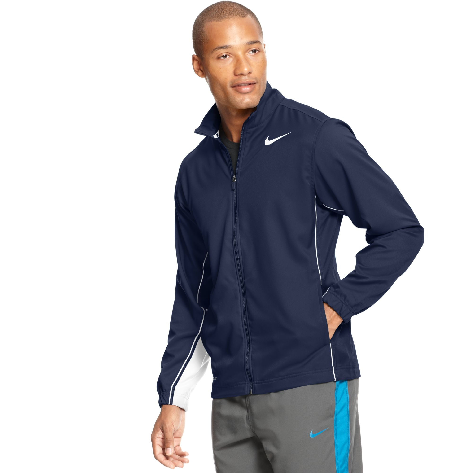 Nike Team Track Jacket in Blue for Men (Obsidian/White ) Lyst