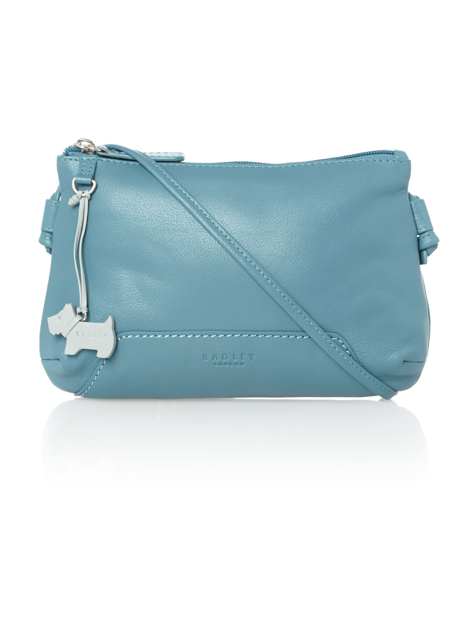 Radley Finsbury Small Ziptop Xbody Blue Leather Bag in Blue Radley Finsbury Small Ziptop Xbody Blue Leather Bag in Blue