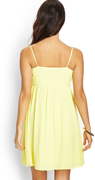 Forever 21 Woven Cami Dress in Yellow