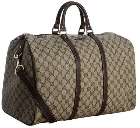 Gucci Beige Gg Canvas and Leather Medium Carry-on Duffel Bag in Brown for Men (beige) | Lyst