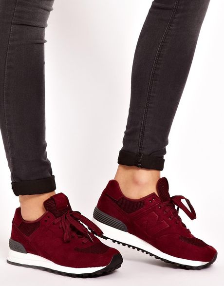 New Balance 574 Sonic Burgundy Trainers in Red (Burgundy) | Lyst