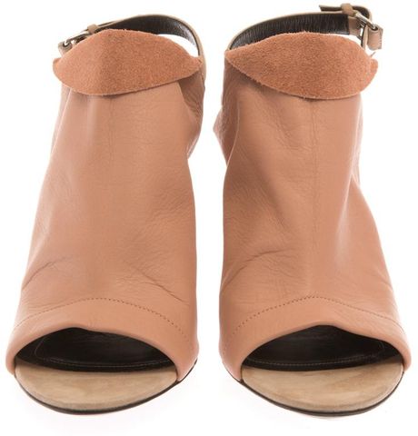 leather in sandals Balenciaga   Sandals Wedge (Neutral  Beige chloe Slingback Glove Leather slingback