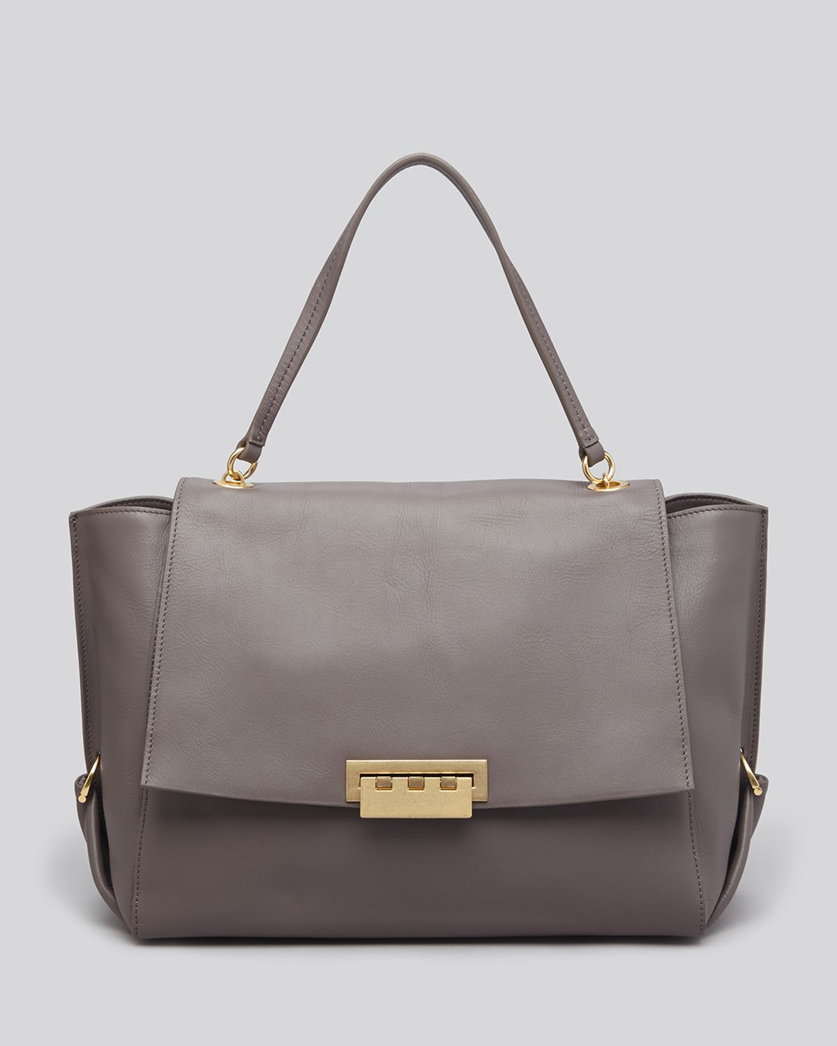Zac Zac Posen Satchel Eartha Large Flap in Gray (Shadow) Lyst
