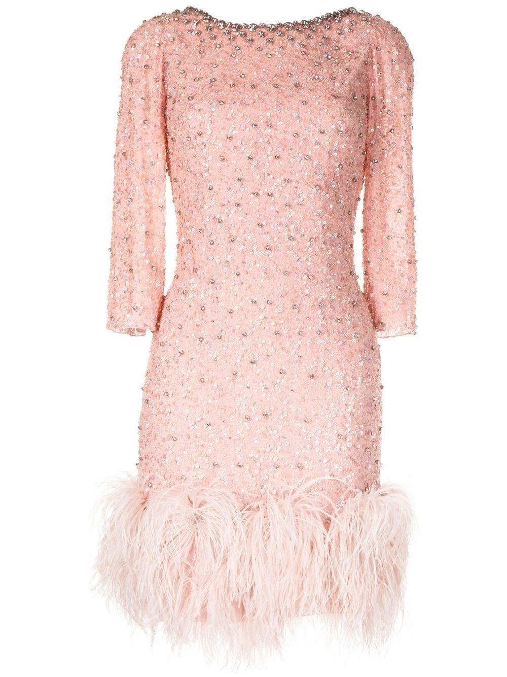 Pearl-embellished Midi Dress
