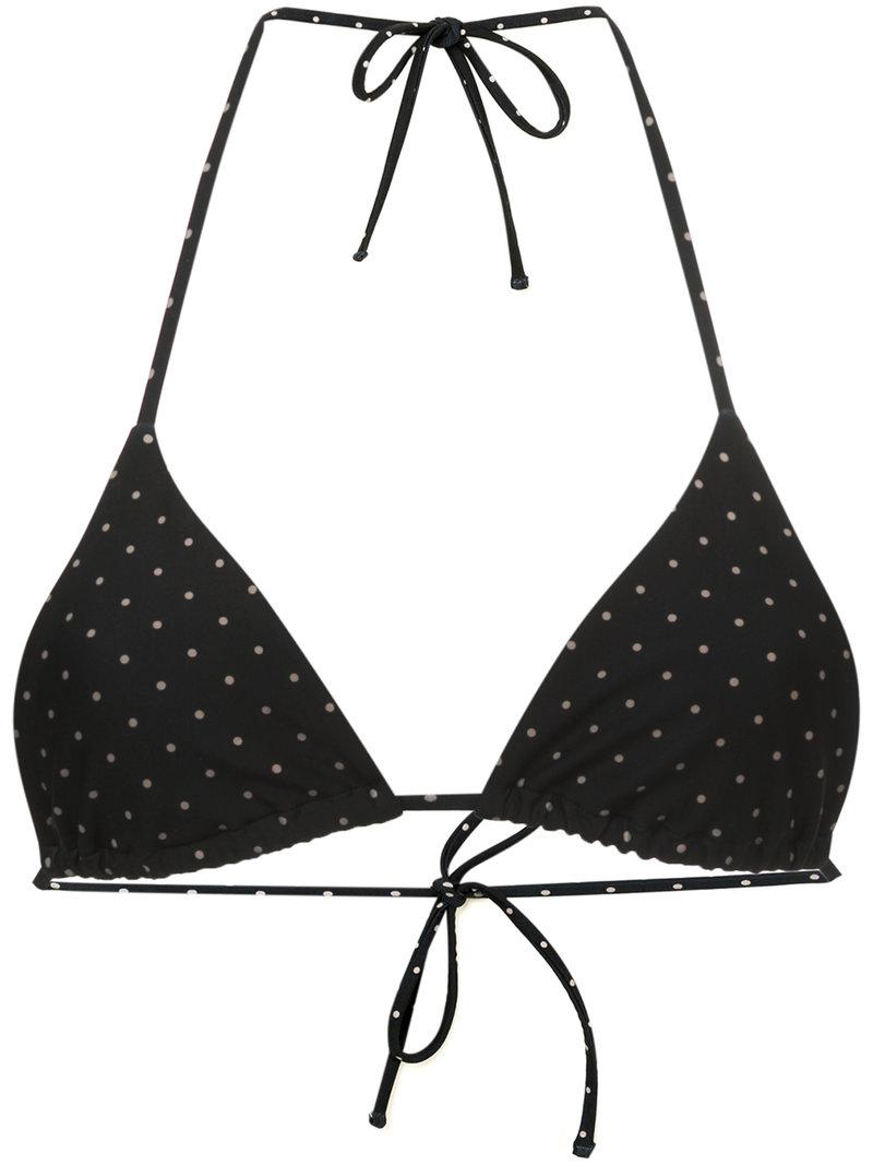 Matteau Synthetic String Triangle Bikini Top In Black Lyst