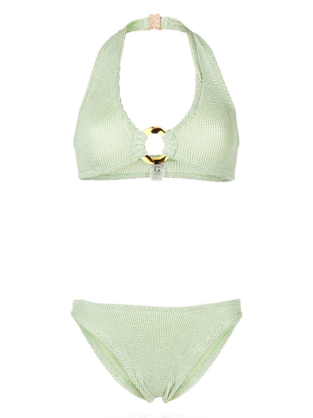 Hunza G Woven Bikini Set In Green Lyst