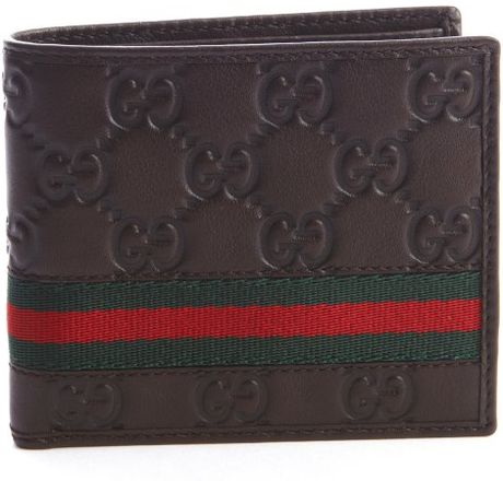Gucci Leather Billfold Wallet in Brown for Men | Lyst