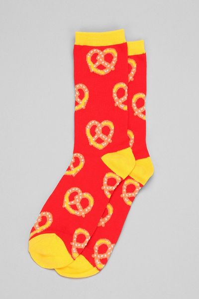 Urban Outfitters Pretzel Sock in Red | Lyst