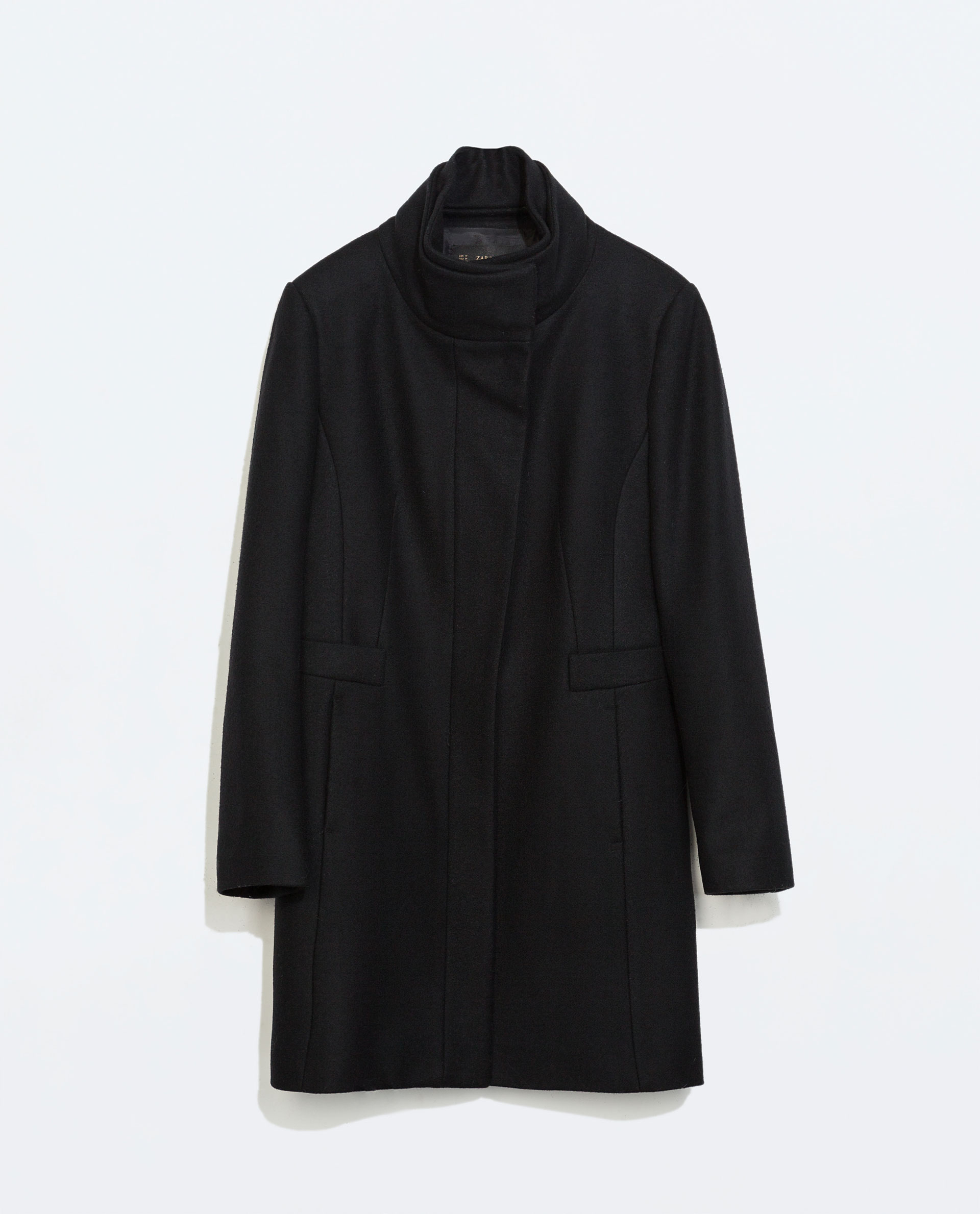 Zara Wool Coat in Black | Lyst