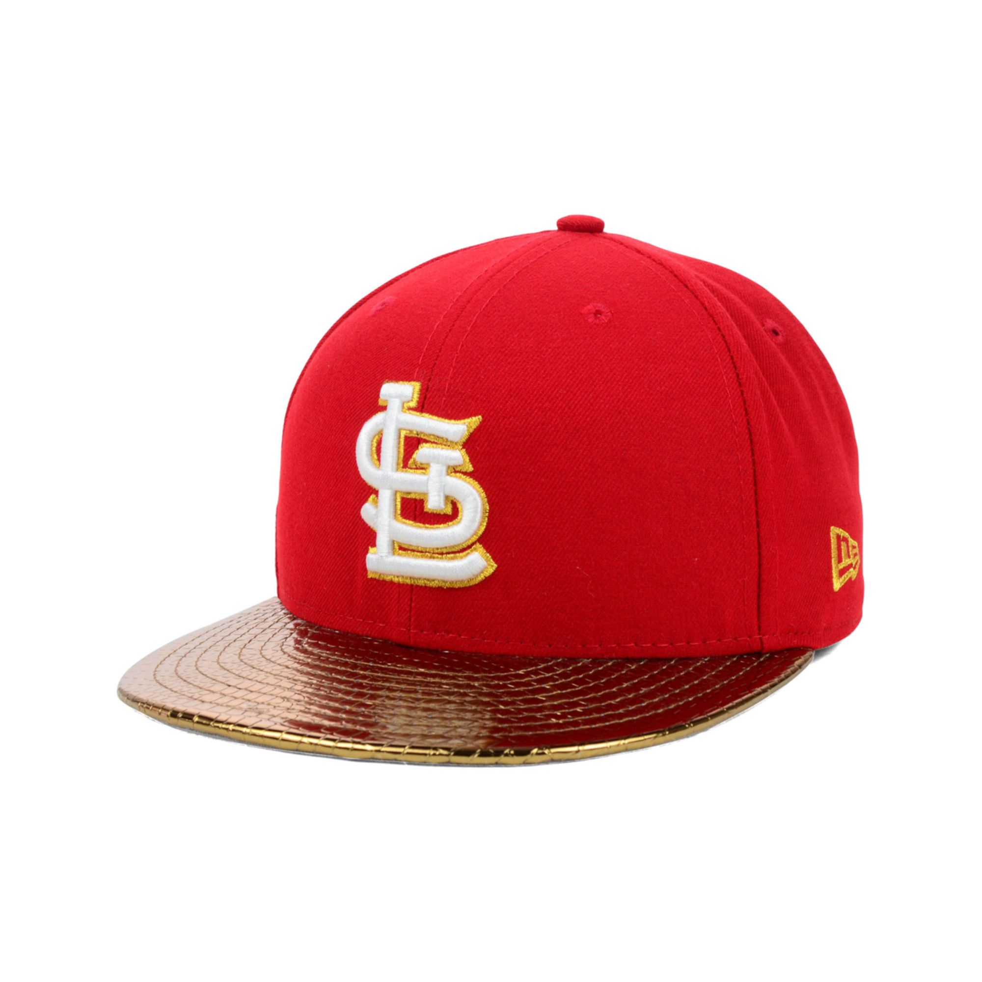 New Era St. Louis Cardinals Mlb Metallic Slither 59Fifty Cap in Red for Men | Lyst