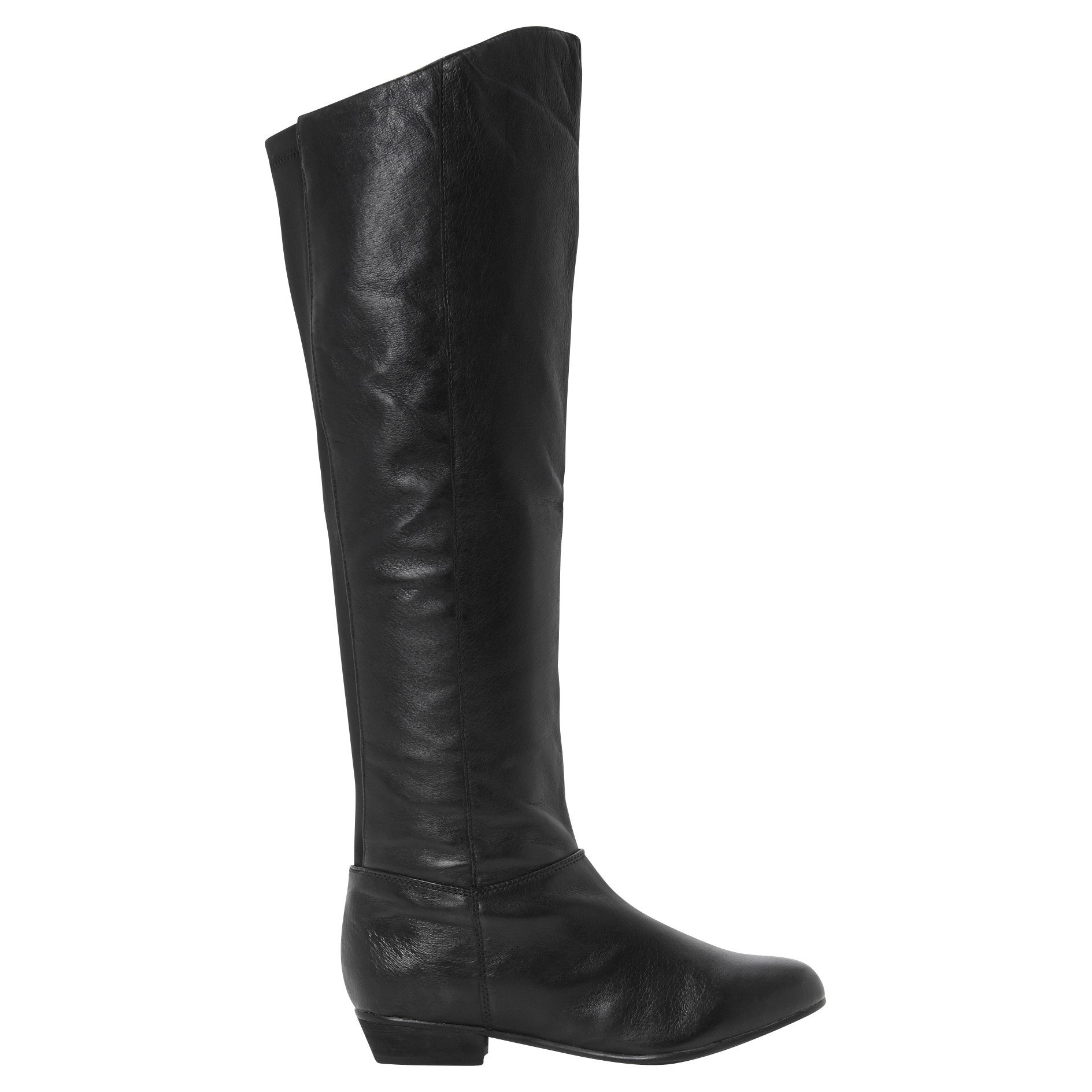 Steve Madden Creation Leather Knee High Boots in Black | Lyst